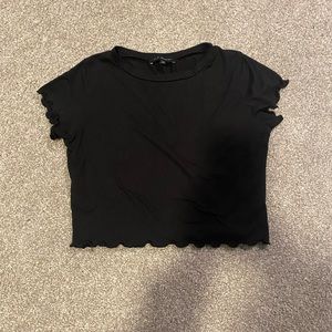 Black lettuce crop top